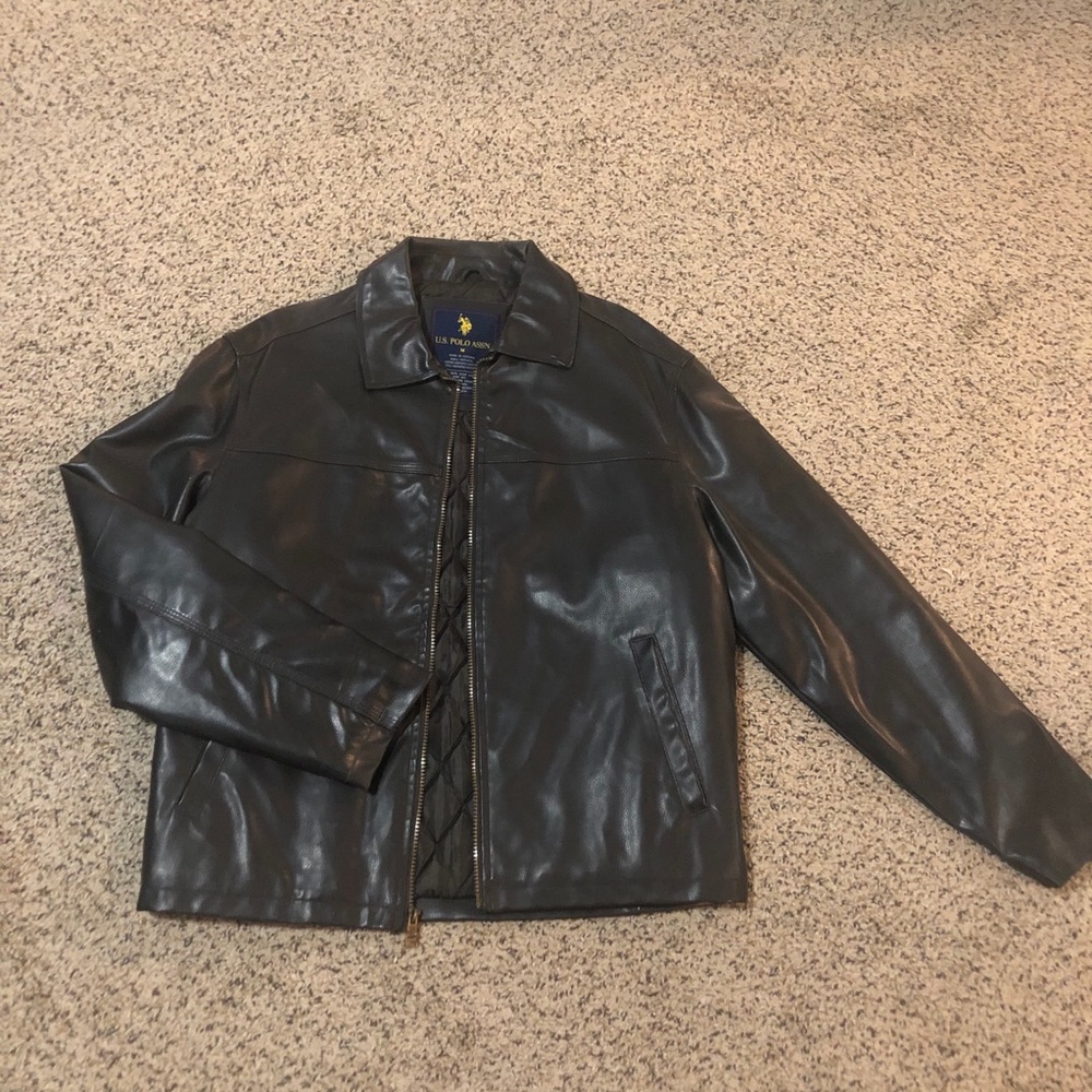 Chocolate brown leather MENS jacket